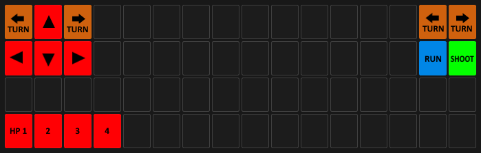 Akai Fire pad layout for LazyDOOM controls