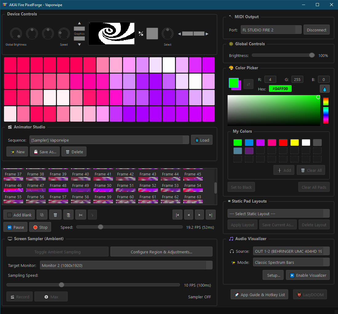 Main Application Interface Background